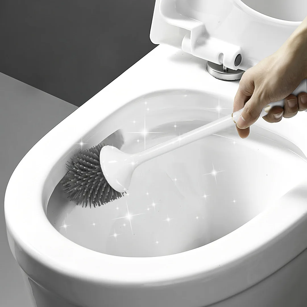 UV Automatic Electric Toilet Brush Silicone Spin Scrubber House Toilet Bowl Brush And Holder Set