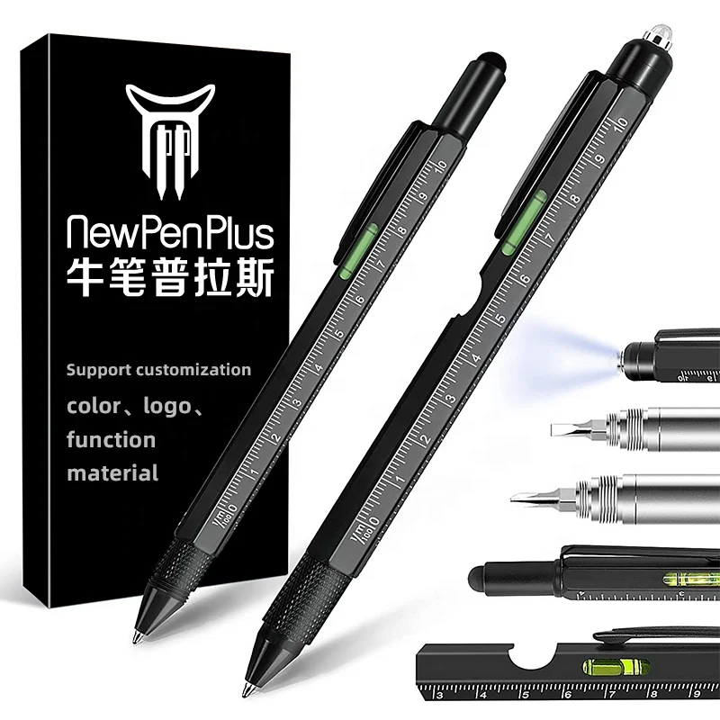 China wholesale 2022 Gift Promotional Ball Pen Stylus Pen Customized Logo 9 in 1 Multi-Tool Pen Set Business gift ballpen