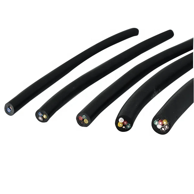 Electronic Ruler Connection Cable Flexible Wire For Installation 4 Core 0.2Mm AVVR Black Pvc Installation Cable