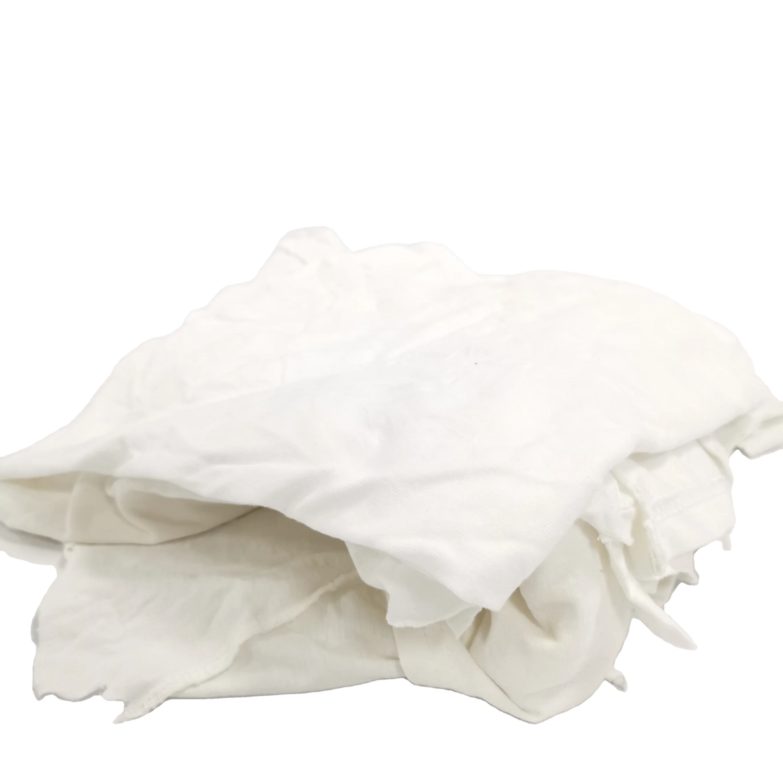 Factory sells fabric waste cotton white color  T shirt cotton rags (1600338866046)