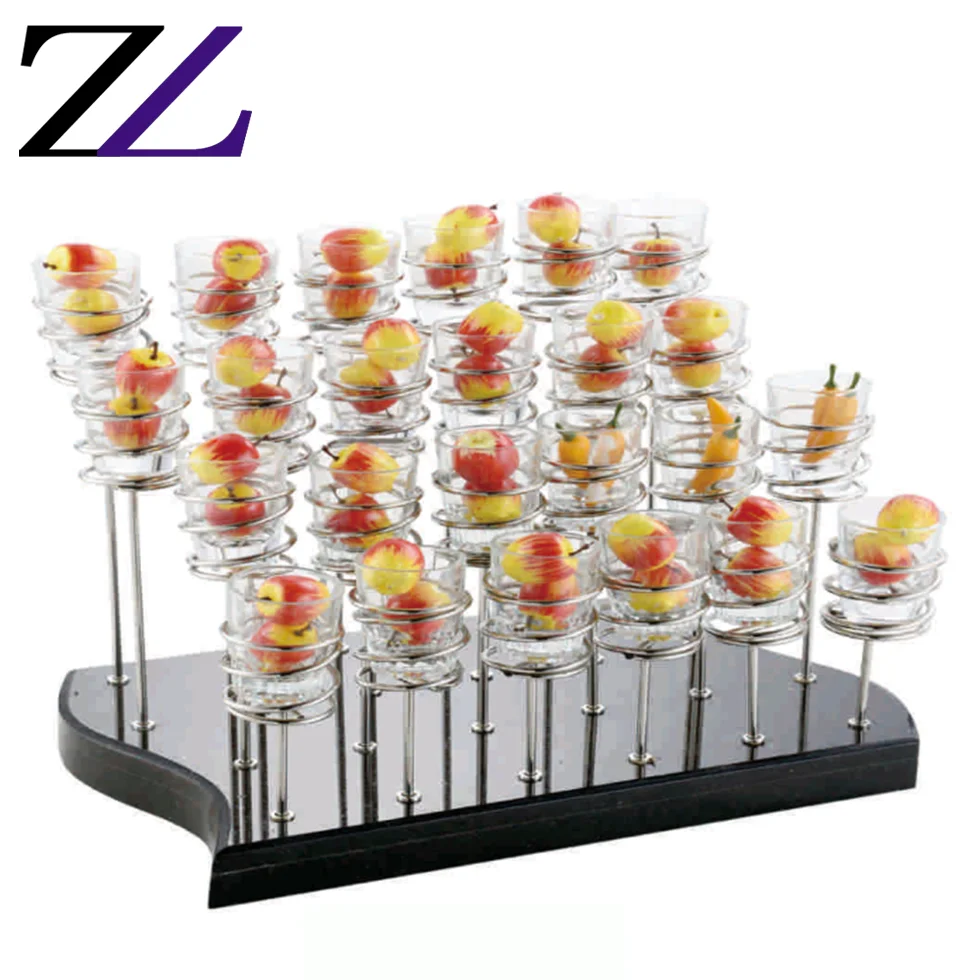 Wedding chaise de banquets 4 tier black slates serving platter golden plated s/s cupcake dessert food rack gold display shelf