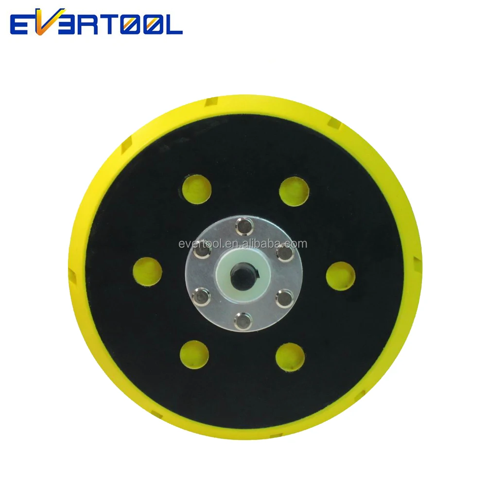 EVERTOOL Wholesale 150mm Sanding Backing Disc 6 Dust Holes PU Backup Pad For Sander Applicator