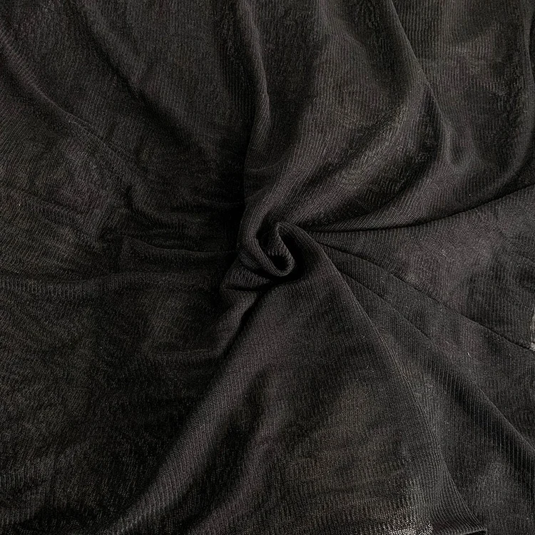 Comfortable 100% Silk Tricot Knitting Textile Net Mesh Fabric For Dresses