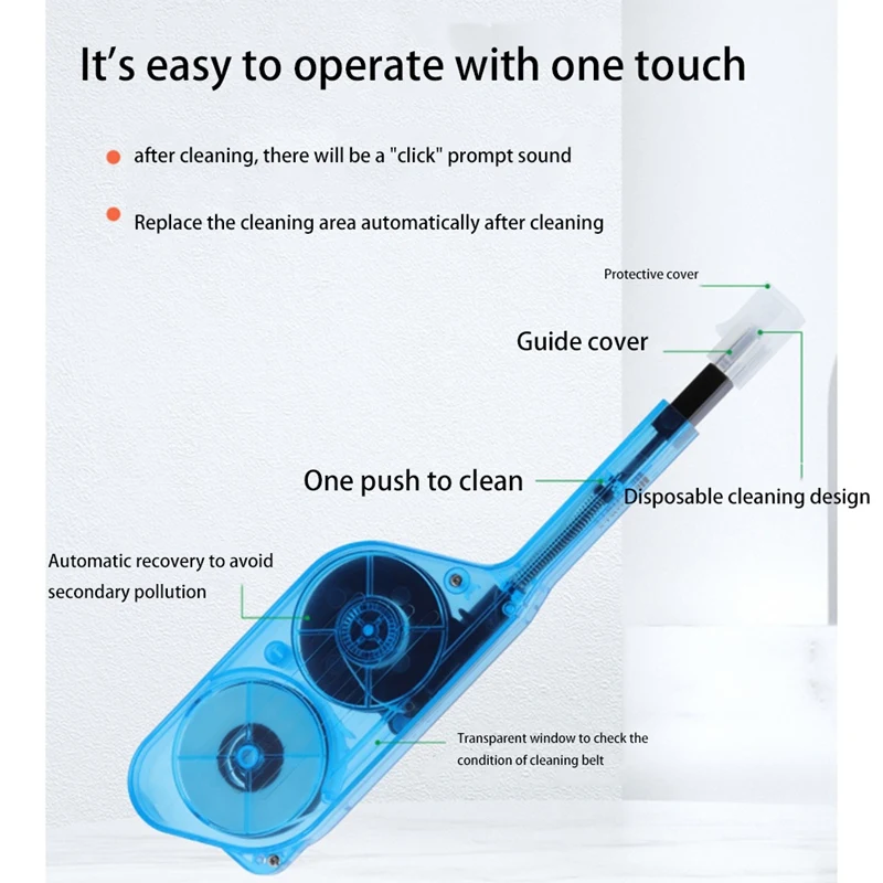 Ftth One Click Cleaner Pen cleaning tool MPO MTP Fiber optic connector cleaner fibra optica MPO cleaner
