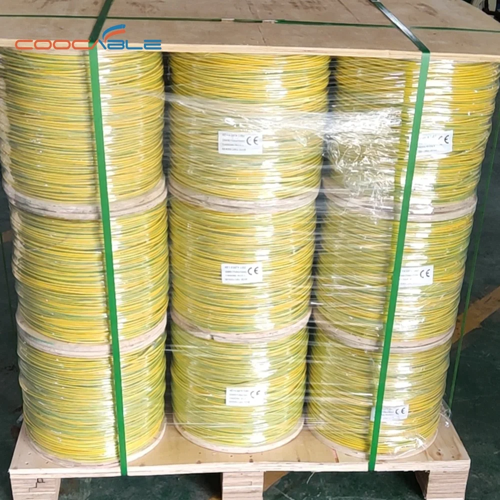 1.5mm 2.5mm 4mm 6mm 10mm 16mm 25mm Yellow and Green Ground Cable Flexible Earthing Solar Wire