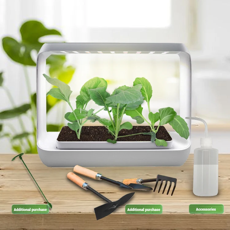 2021 New Starting Flower Seeds Indoor Plant Grower Seed Minimalist ABS Plastic Pot Plastic Planter Plastic Garden Glazed 6000K