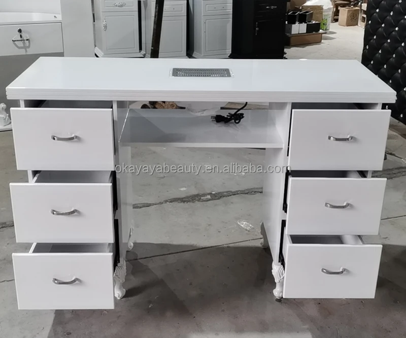 Durable beauty equipment manicure tables nail table with exhaust fan for beauty salon furniture