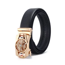 2022 Valentine gift for him Fashion  Men Belt PU Belts Connection with Metal Buckles 3.5cm Width Black Brown Color Cambodia