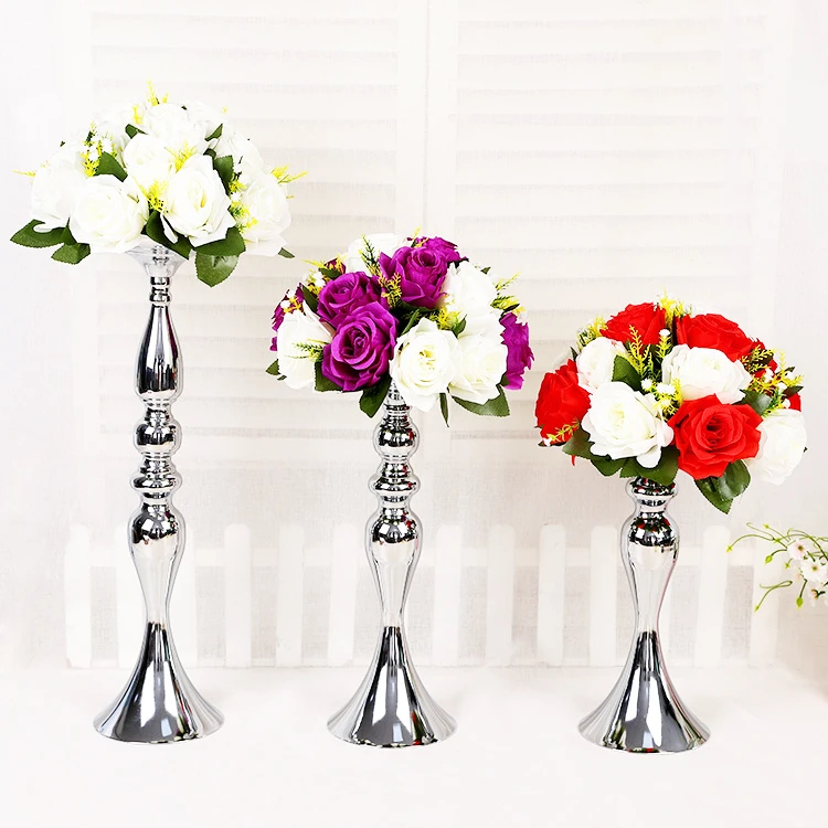 Wholesale Wedding Metal Gold Flower Stand Display Flowers Vase Stands For Wedding Centerpieces Table Flower Decorations