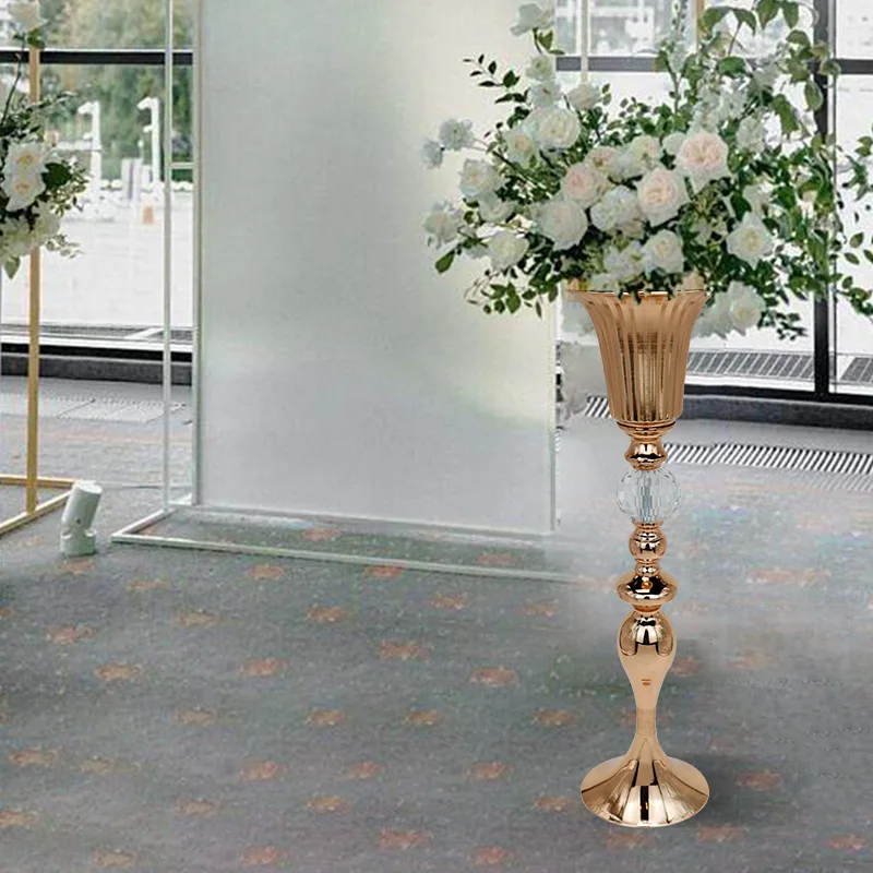 Wedding Props Decorative Iron Galvanized Flower Vase Display Tall Metal Wedding Decoration Flower Stand