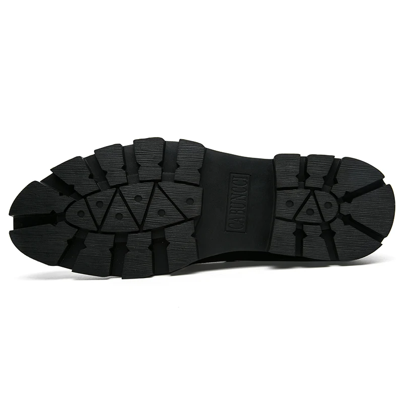 Men Formal Office Shoes Luxury Platform Black Leather Patent Shoes Business Dress Shoes