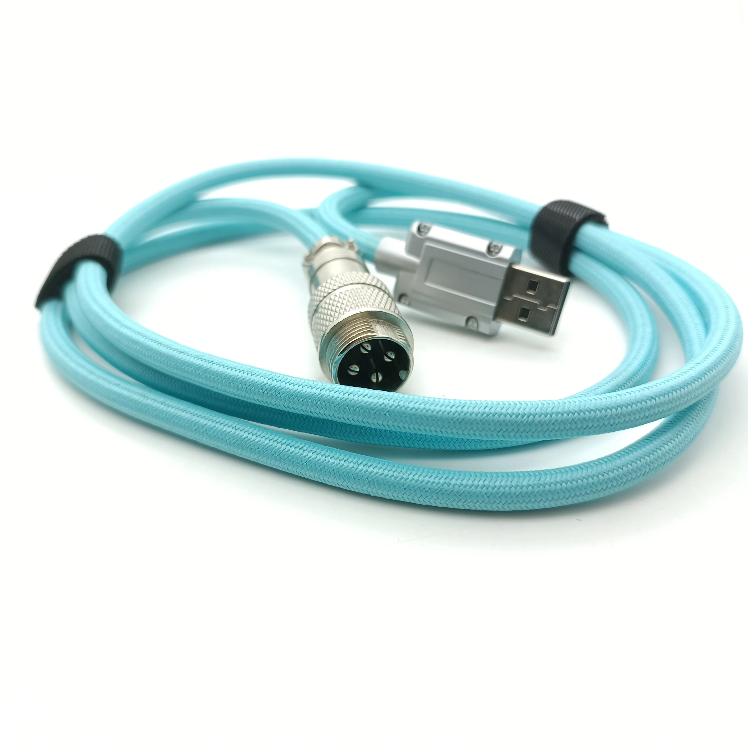 Custom Gaming Keyboard Mechanical Cable Usb C Coiled Mechanical Keyboard Cable Aviation Spring Double Sleeve Coiled Usb C Cable