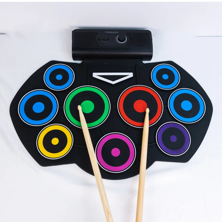 9-Pad Electronic Drum Set with Headphone Included Roll-up Drum Pad For Kids Great Holiday Xmas Birthday Gift