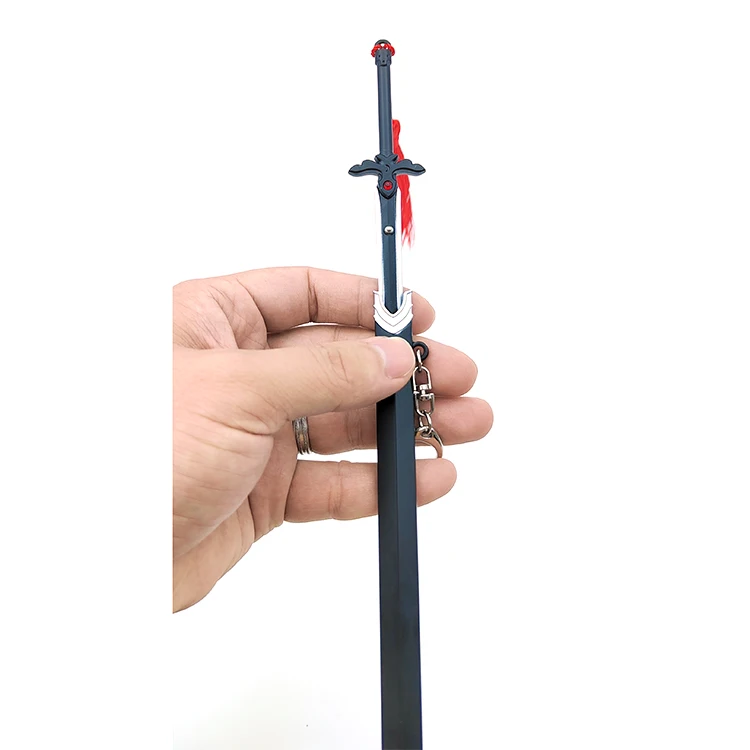 High quality wholesale  Art Online Sword Model Alicization Metal Keychain