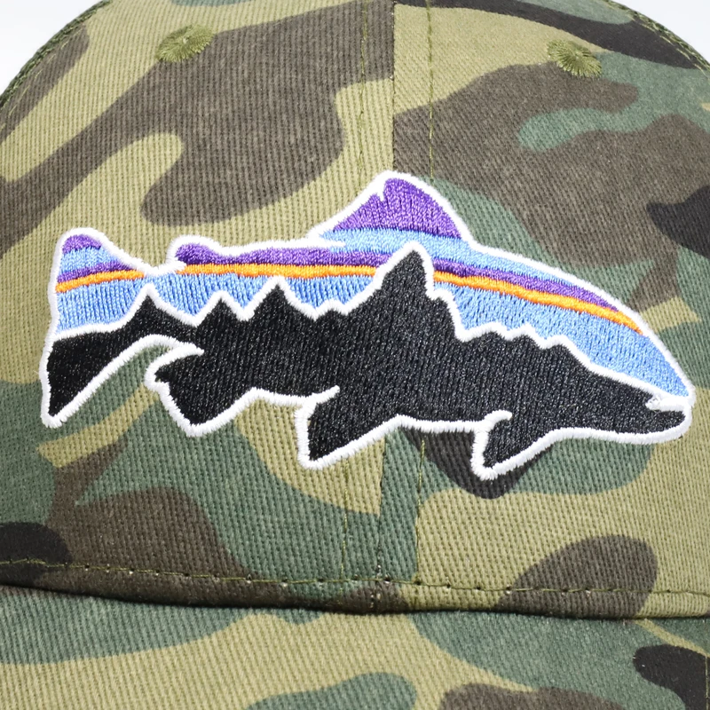 OEM Top Quality Embroidered Promotion Custom Fishing Mesh Hat Cheap Advertising Trucker Sport Cap