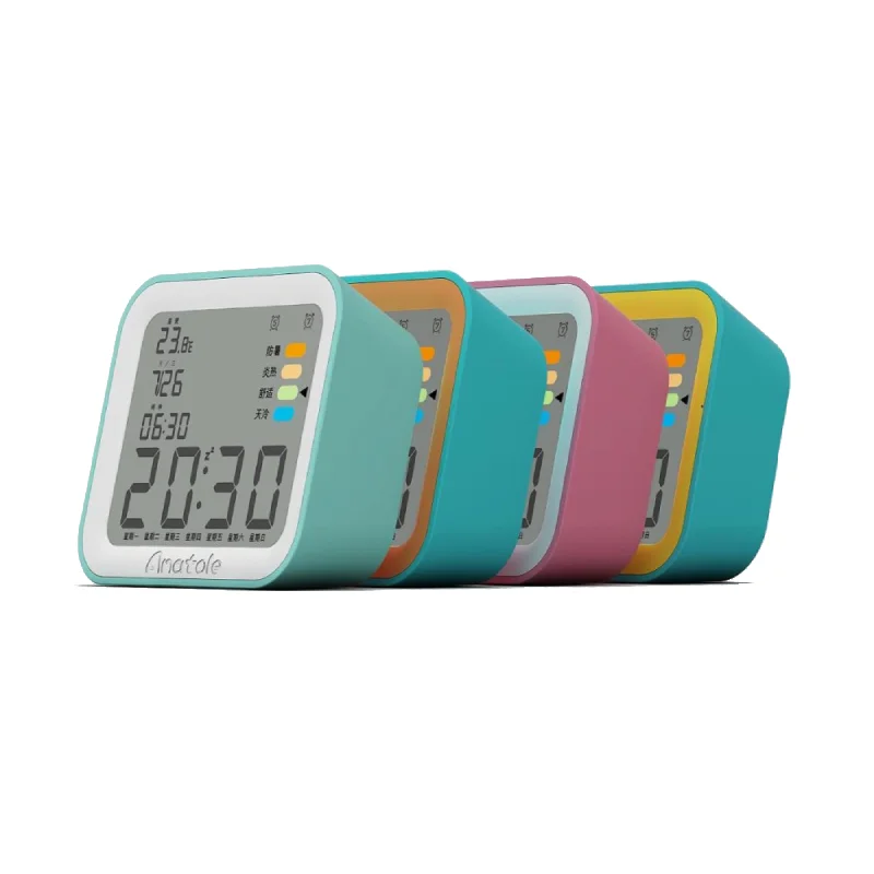 Fullwill High Quality Digital Alarm Clock Temperature Date Display Classic Style Table Clock with Dimmable LED Backlight