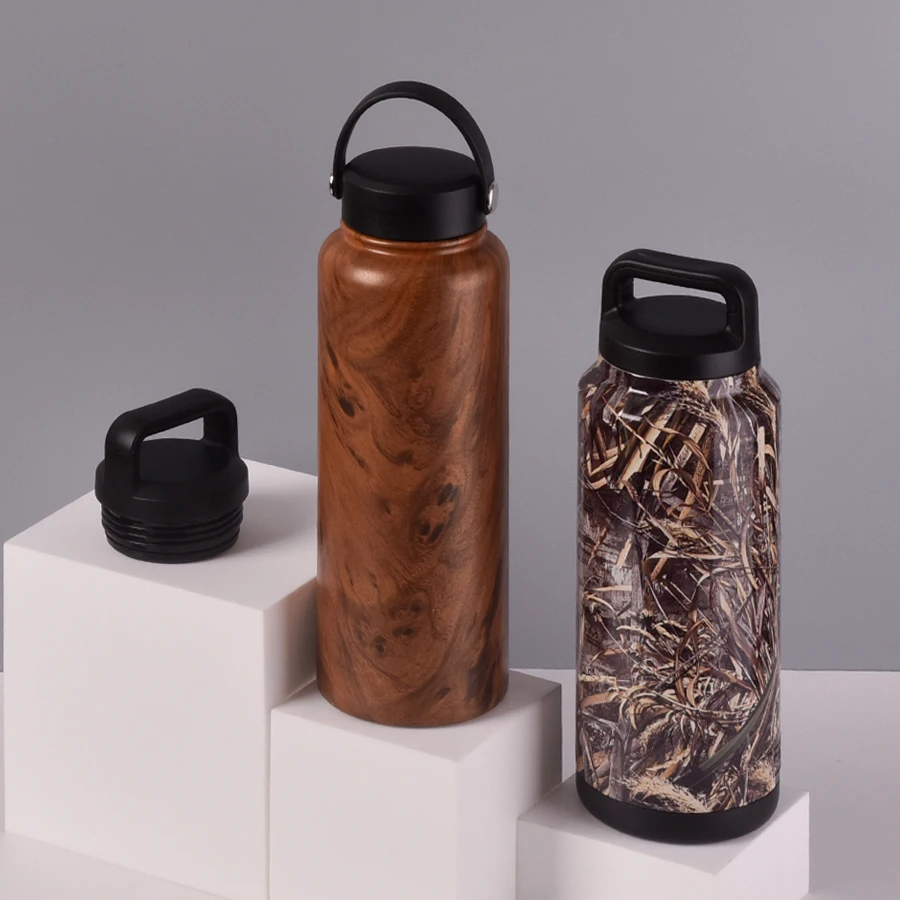 Герметичная Спортивная бутылка для воды с вакуумной изоляцией и двойными стенками, бутылки для воды из нержавеющей стали