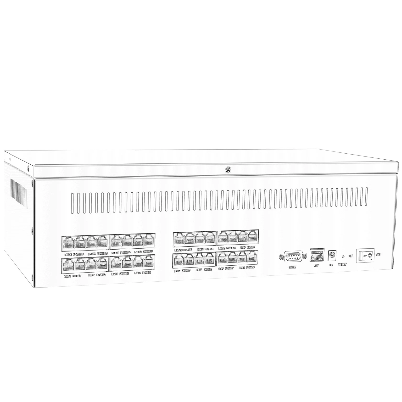 16CH Standalone Answering Telephone Recorder, 16-Port Voice Logger with 1TB HDD, 16-Line Customizable Call Recorder with SDK/API