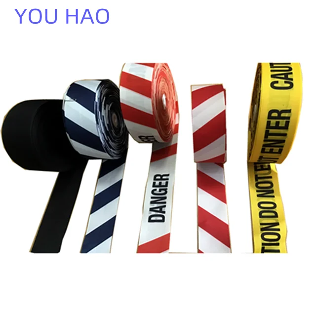 Custom 48mm Printed Polyester warning line webbing tape