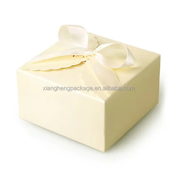 Xiang heng pure color simple square handmade folding bag box spot pink candy gift white card color small paper box