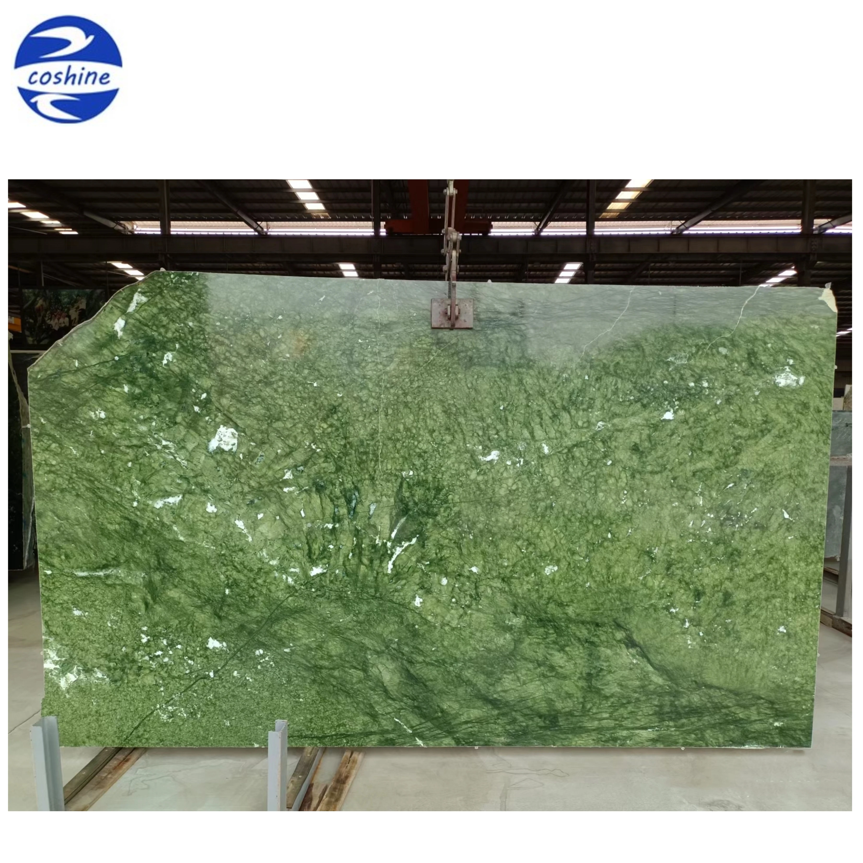 Danton Green Marble Polished Slab Wholesale Price Verde Ming Green Marble Tabletop & Vanitytop Dandong Green Marble Slabs