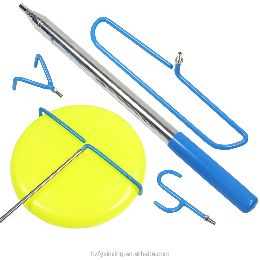 Xinxing 16-Foot Stainless Steel Telescopic Pole Retriever Hook Stick for Disc Golf Sports & Entertainment