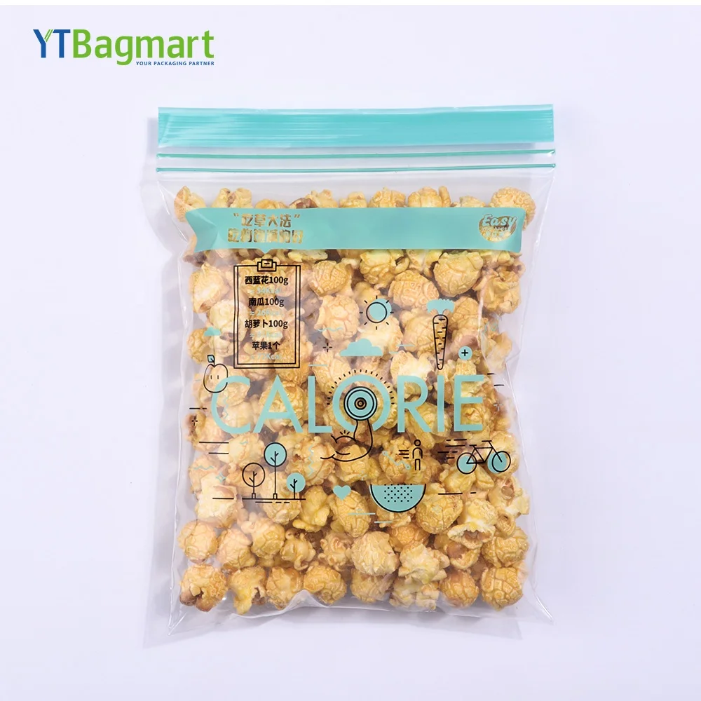 Прозрачная упаковка для пищевых продуктов YTBagmart пакеты с двойной застежкой-молнией водонепроницаемые