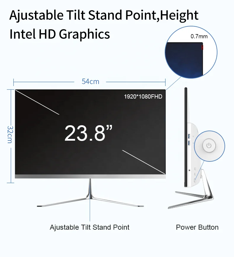 XINZY   wholesale aio-pc 19.1inch i9  2G RAM 320GB HDD all-in-one barebone desktop computer