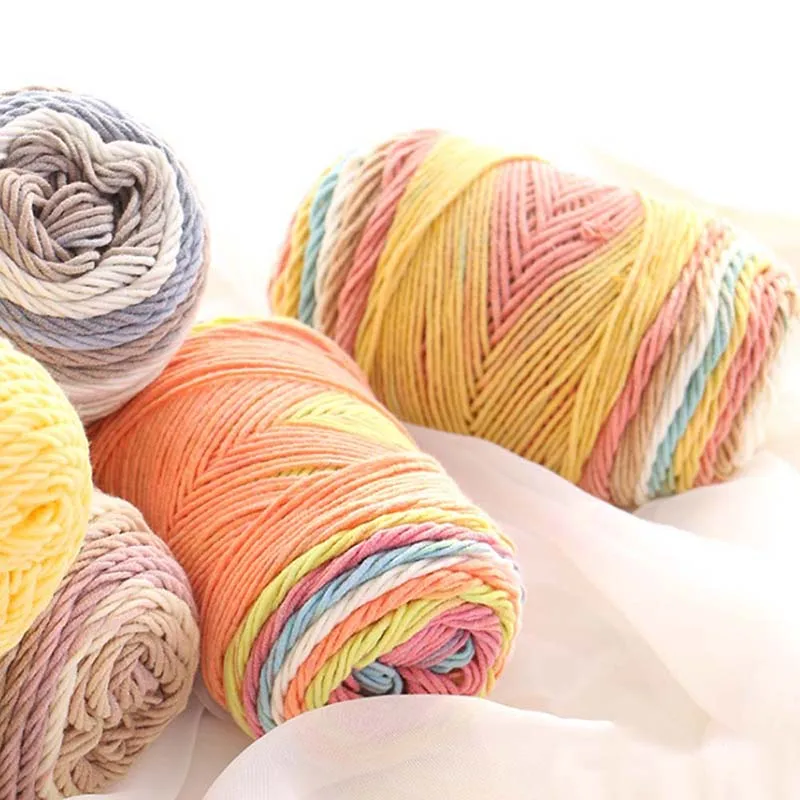 Wholesale New Type Premium Super Soft Cashmere cotton handmade diy Multi-Colors Double Knitting Yarn