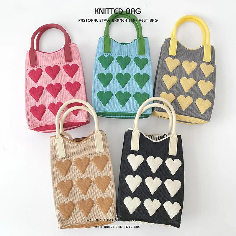 knitting walking carrying bags for cell phone mobile phone carry bag For Woman