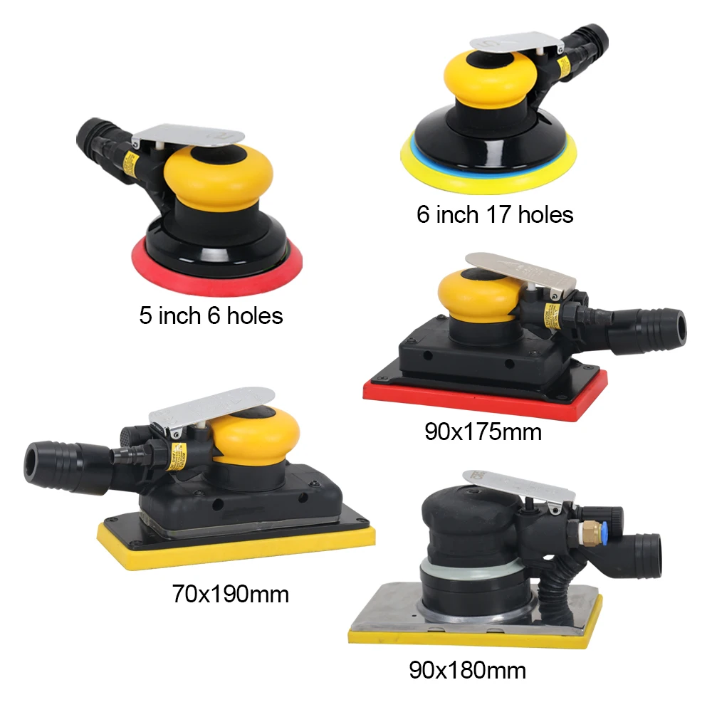 Manufacturer dustless pneumatic dust free 5 inch air tool 125mm orbital sander working machine