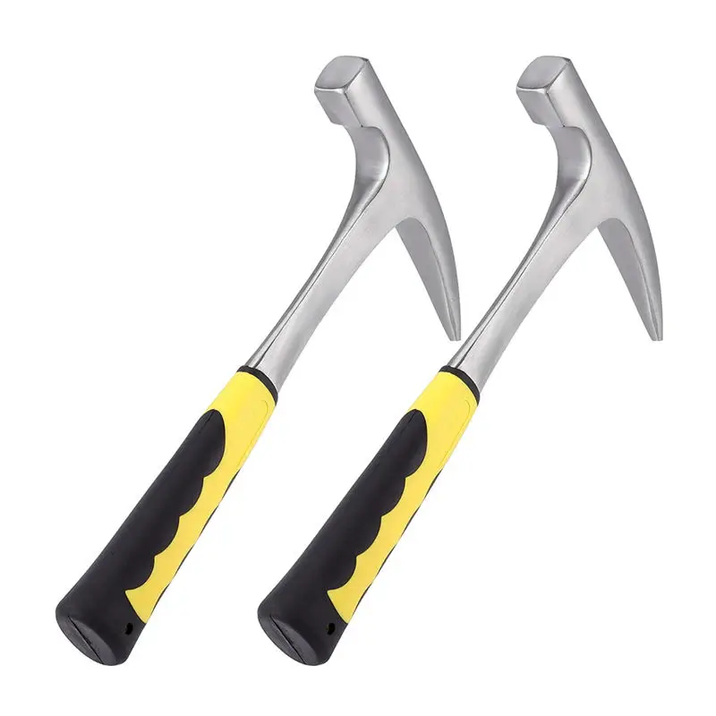 Геологический молоток из высокоуглеродистой стали, геология горных пород, проба, плоский заостренный наконечник, ручной инструмент для снижения ударов