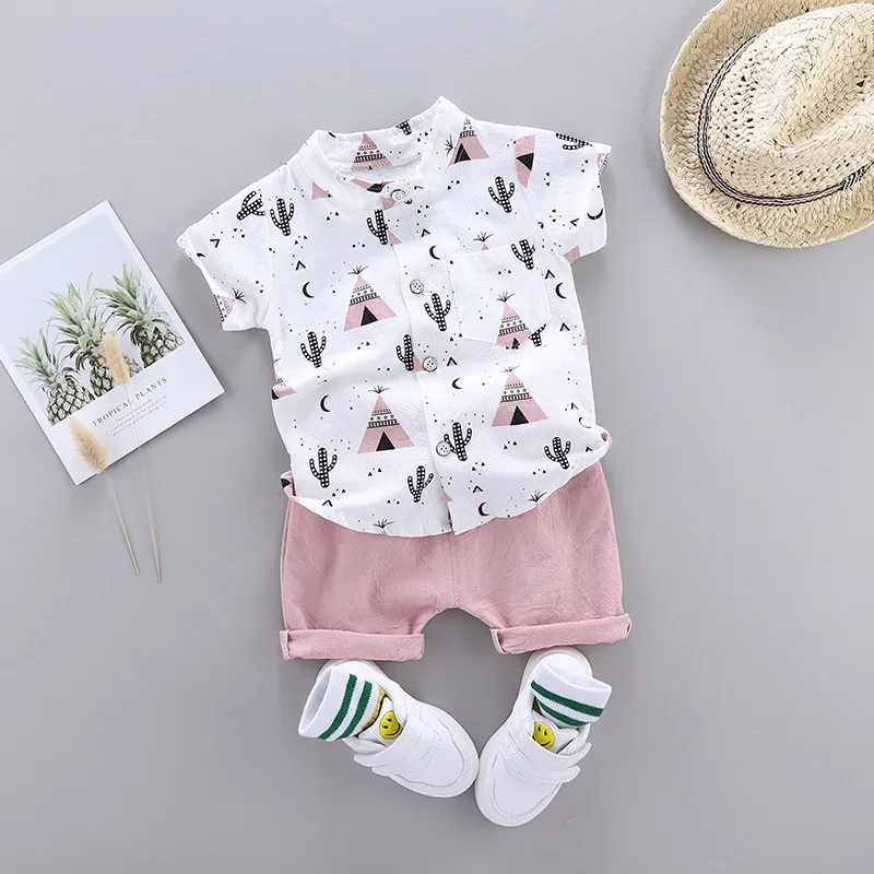Comfortable Casual Hot Selling Popular Printed Short-sleeved Shirts Bulk Wholesale Kids Clothing Boys Children Clothe