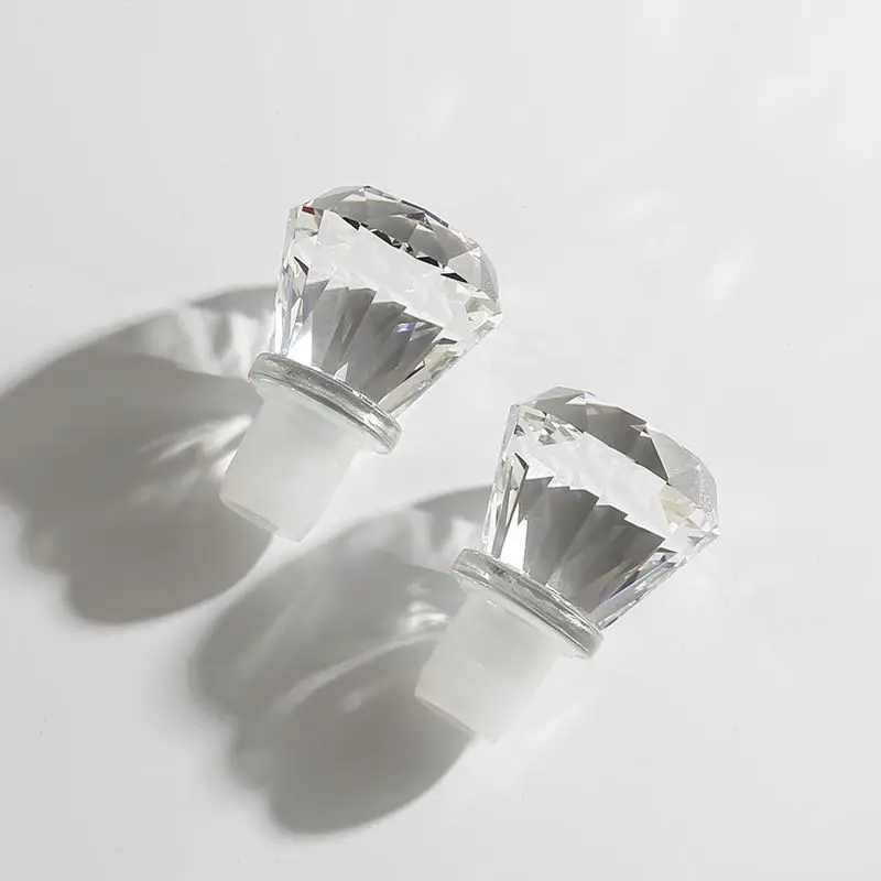 Customized New Products Wine Saver Stopper Gift Set Gift Set K9 Crystal Vacuum Bottle Wine Stopper