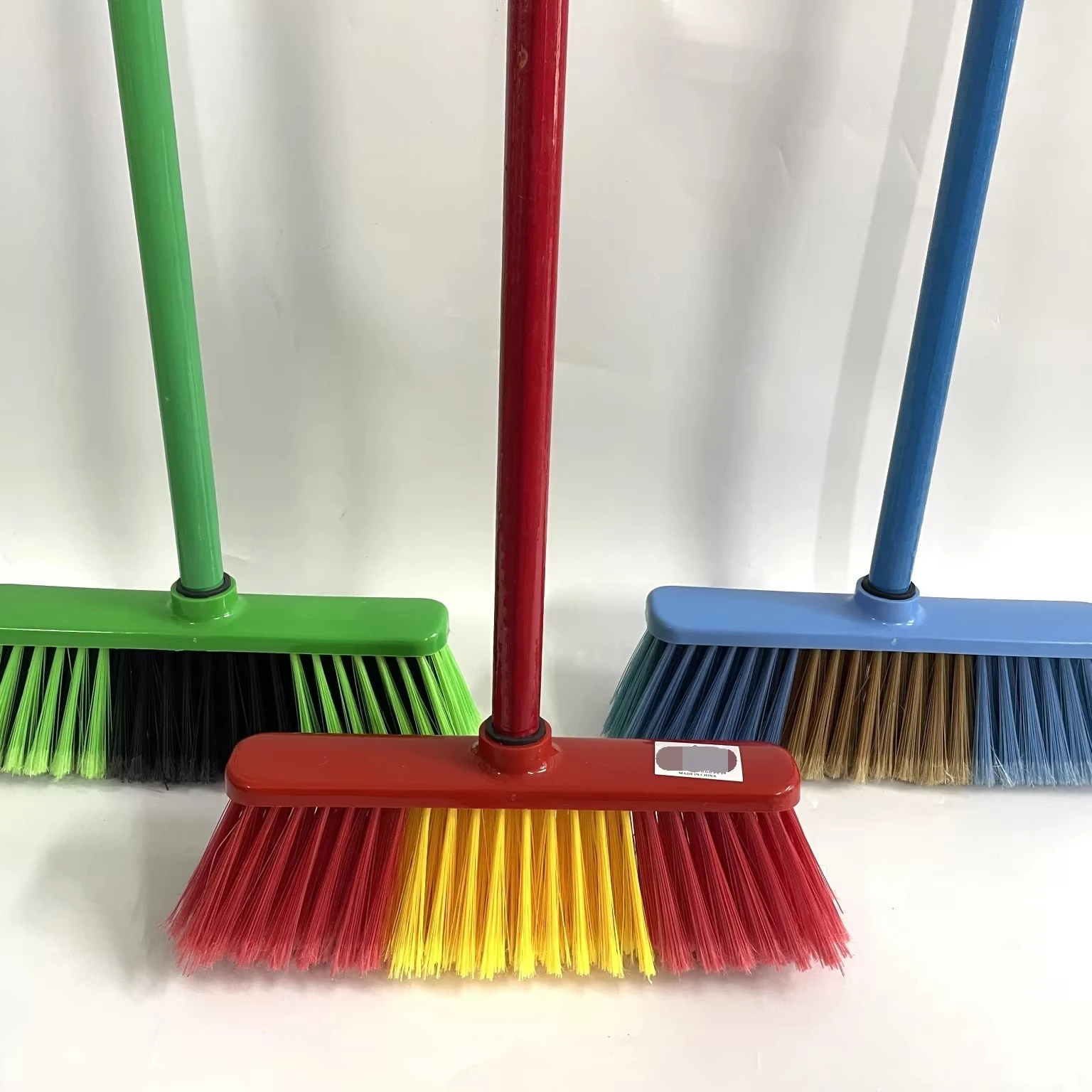 cleaning products supplier sweeper broom and dustpan set with wooden stick