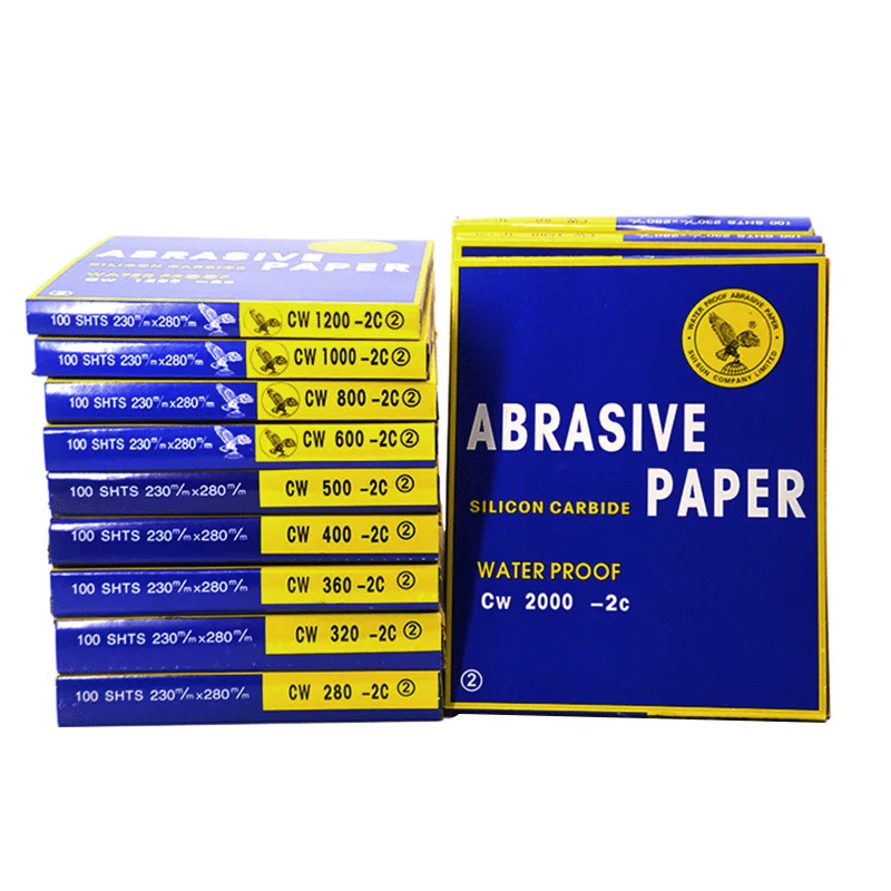 shenzhen vrk 9*11 2000 grit silicon carbide coated multi grid abrasive paper wet or dry sandpaper price