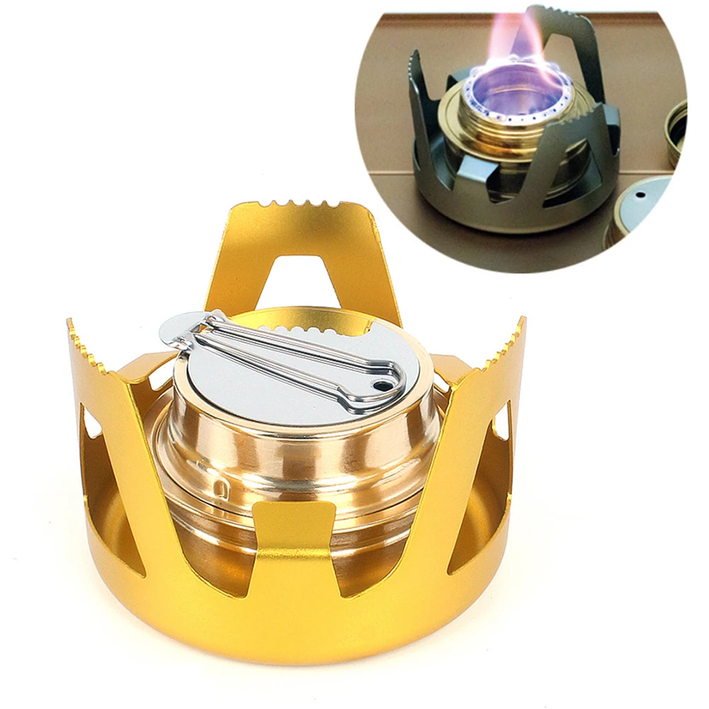 NEWest Safe Mini Portable Mini Aluminium Alloy Brass Burner for Outdoor Camping Hiking Backpacking Picnic Alcohol Stove Burner
