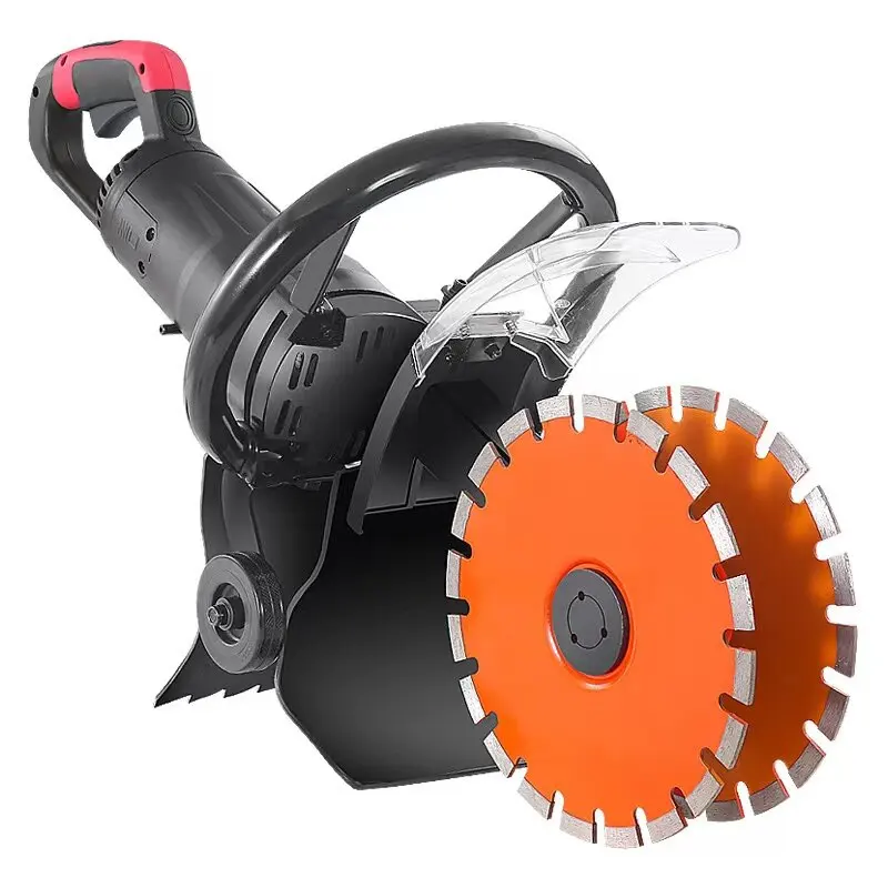 225mm Hand held Saw Double Blades Concrete Road Cutting Machine Concrete wall Saw cutting grooving machine