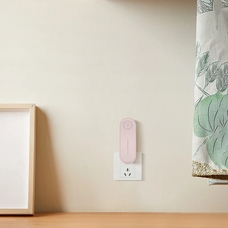 
Plug in Air Purifier for Home Cleaner Mini Air Ionizer to Remove Smoke Portable Deodorizer Air Freshener Green US Plug for room 