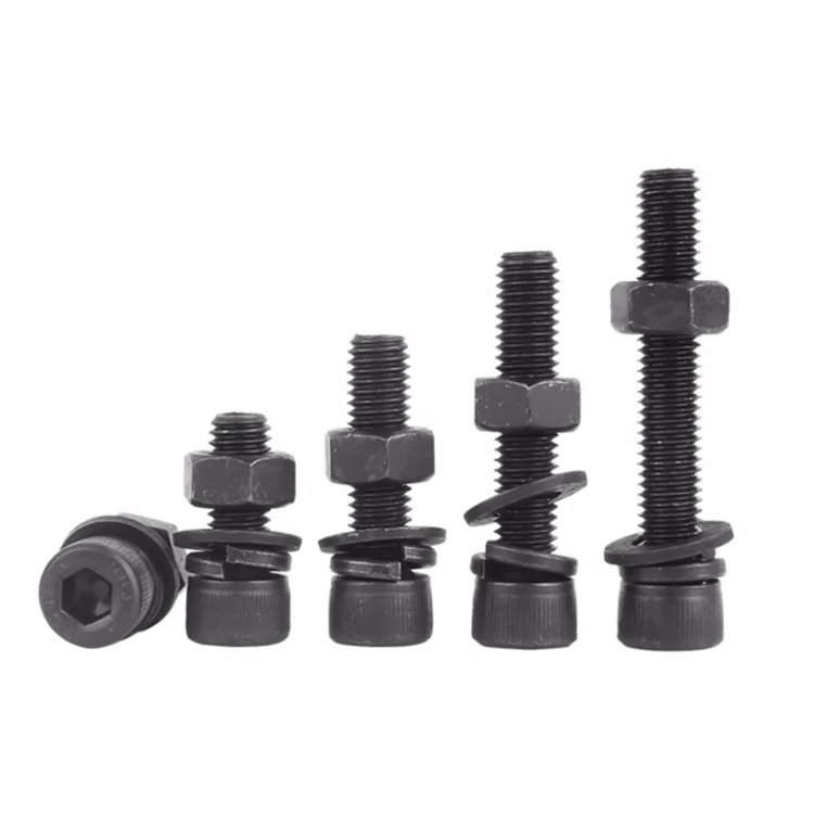 High Precision DIN965 M2 M3 M4 SS 304 316 Stainless Steel black oxide carbon steel countersunk flat head hex bolt screw