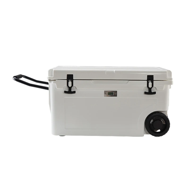 55L Rotomolded Polyethylene Cooler Box with Wheels Ice Cool Carry Box for Fishing