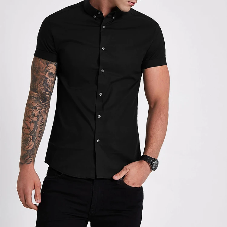 chinese style men shirt wholesale 100%cotton flannel shirt black shirts