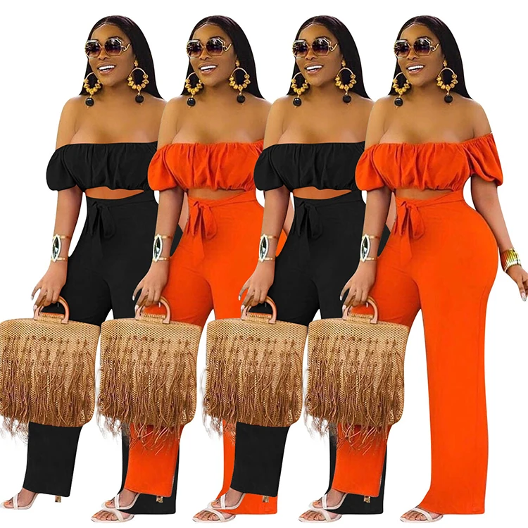
Solid Color Open Back One-Shoulder One-Piece Casual Wide-Leg Pants Set 