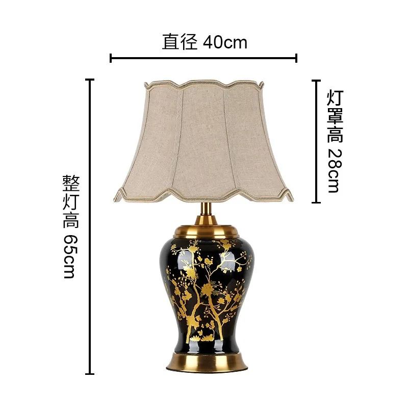 lights for home hotel villa room decoration side table lamp ceramic vase table lamp