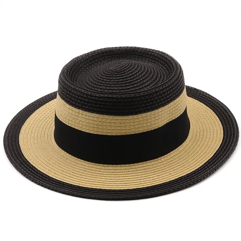 Summer Women Straw Wide Brim Custom Plain Women Paper Straw Beach Panama Fashion Straw Hat