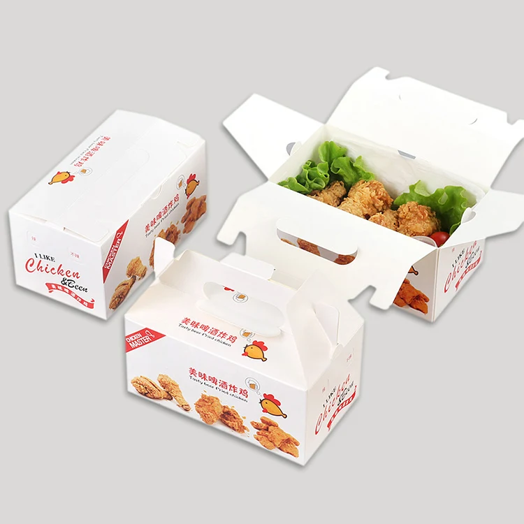 Professional order Fried chicken packaging box Korean Fried chicken takeaway packaging paper box bento corrugated box
