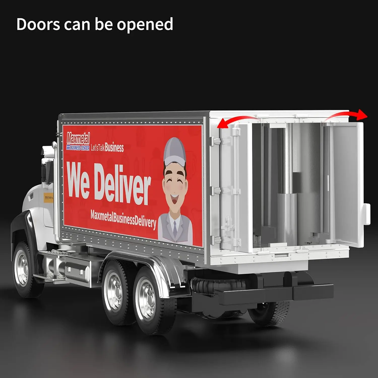 TEMI 3 Pack of Diecast City Transport Vehicles, Garbage car, Tanker, Express Delivery, 1:50 Scale Metal Collectible Models