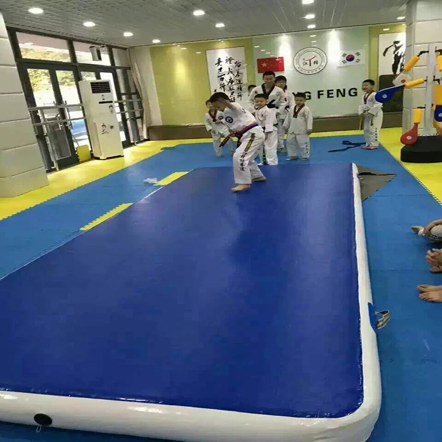 Custom Size Pattern 2.2M Wrestling Floor Floating Yoga Jumping Tumbling Tumble Air Track Inflatable Gymnastics Mat