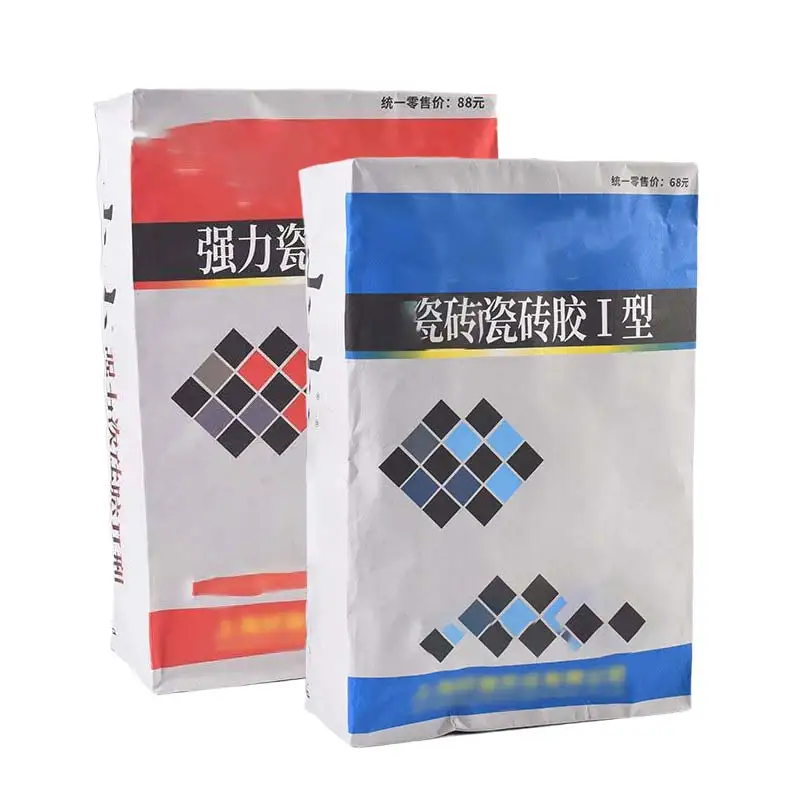 Factory customized chemical building materials packaging pp plastic woven bag paper plastic composite valve bag