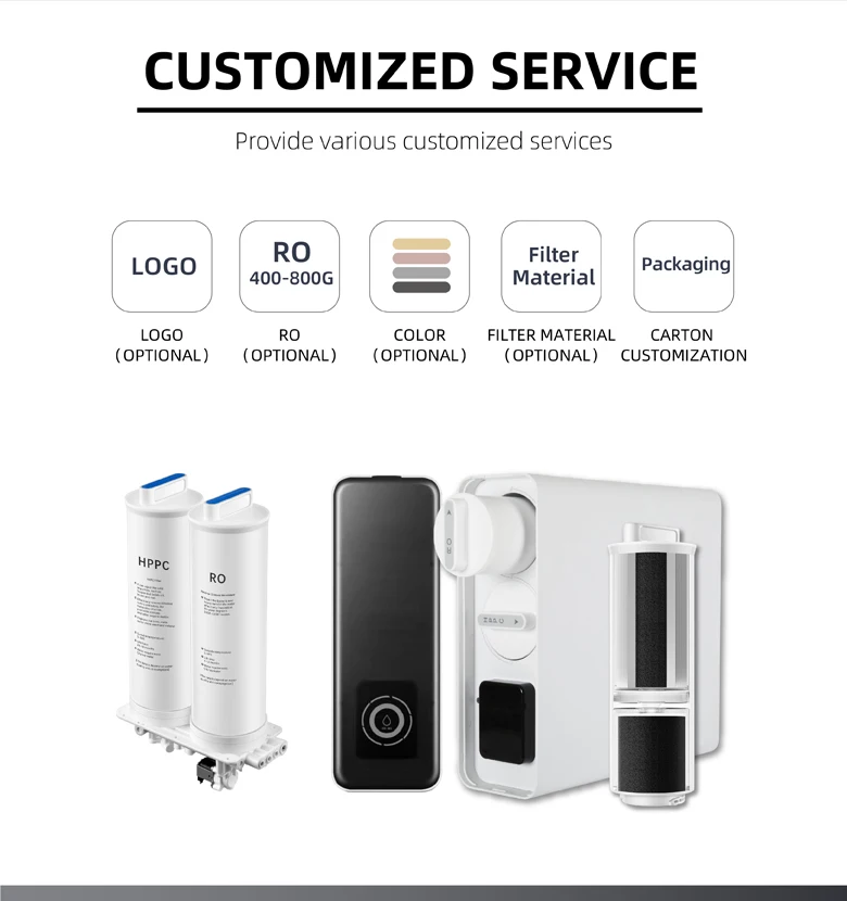 600G Under sink reverse osmosis 2 filtration alkaline 3 in 1 housing cabinet ro water purifier